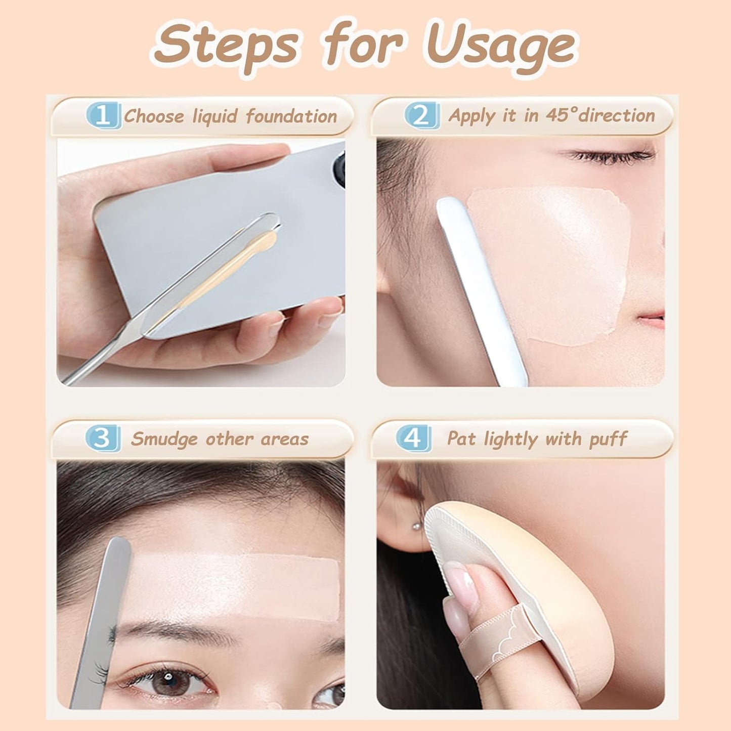 Korean Makeup Spatula - Professional Foundation Mixing Tool | Rectangle Design