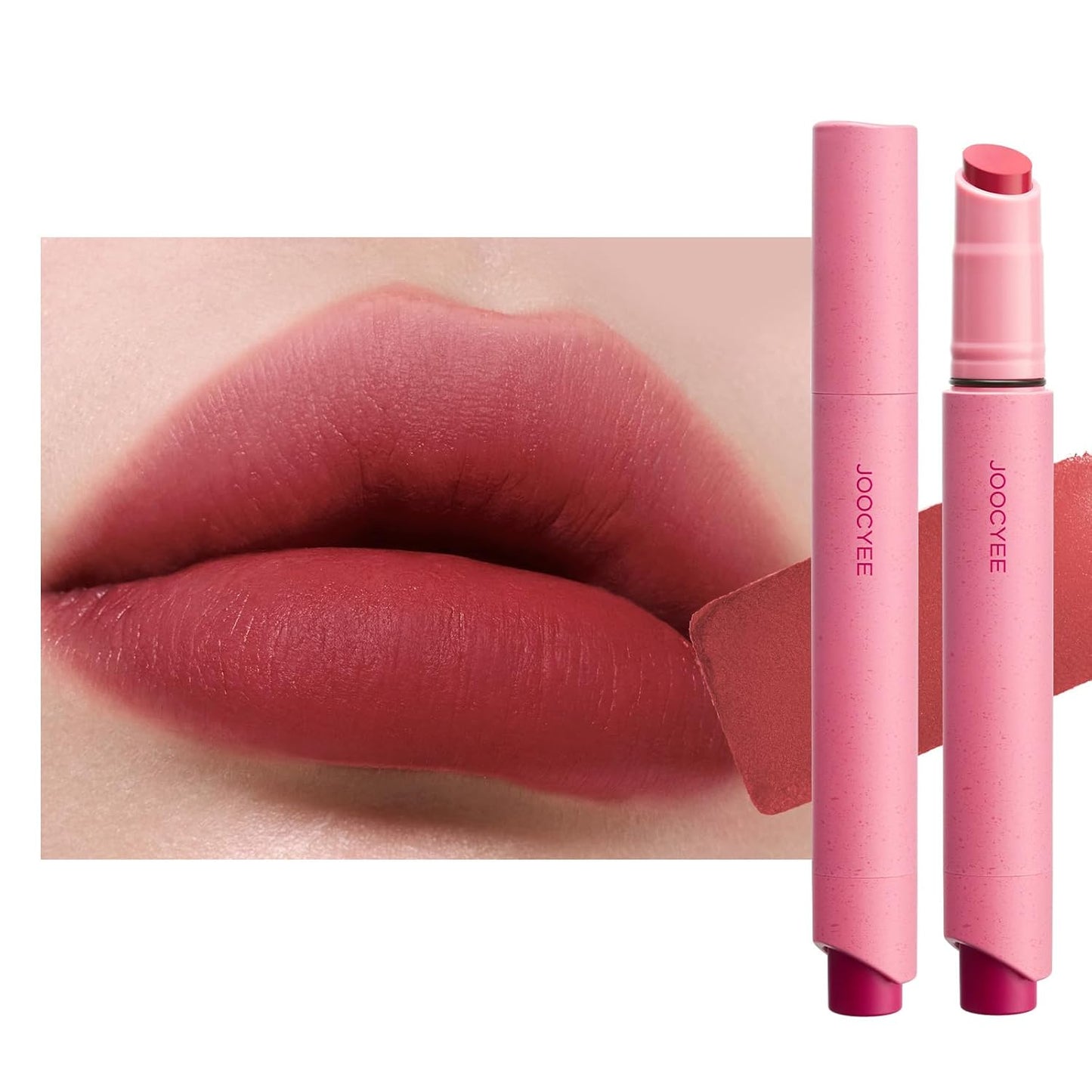 Velvet Rouge Matte Lipstick Pencil - Lightweight, Waterproof, High Pigment Lip Color | Buildable Coverage in Nude