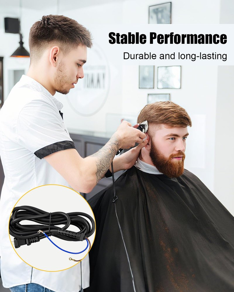 00647-500 Hair Clipper Cord Compatible with Wahl 8466/8467/8147 Senior 5-Star Senior Designer Super Taper Sterling Magic Clip Balding Icon Legend Taper 2000 Pro Basic Pilot Clippers