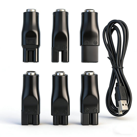 PDEEY Charger Cord for Most Eectric Hair Clipper Beard Trimmer Shaver, fit for Phililps Norelco, Hatteker, Surker, Lumural, and Beauty Instrument, Desk Lamp - 5V DC Charging Cable 7 PCS