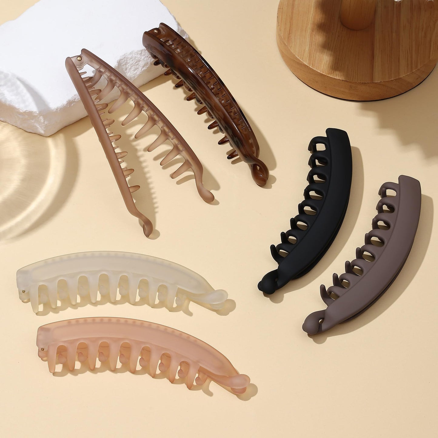 6 Pack 5 Inch Banana Hair Clips for Women Thin Fine Thick Hair,Strong Banana Claw Clips for Hair