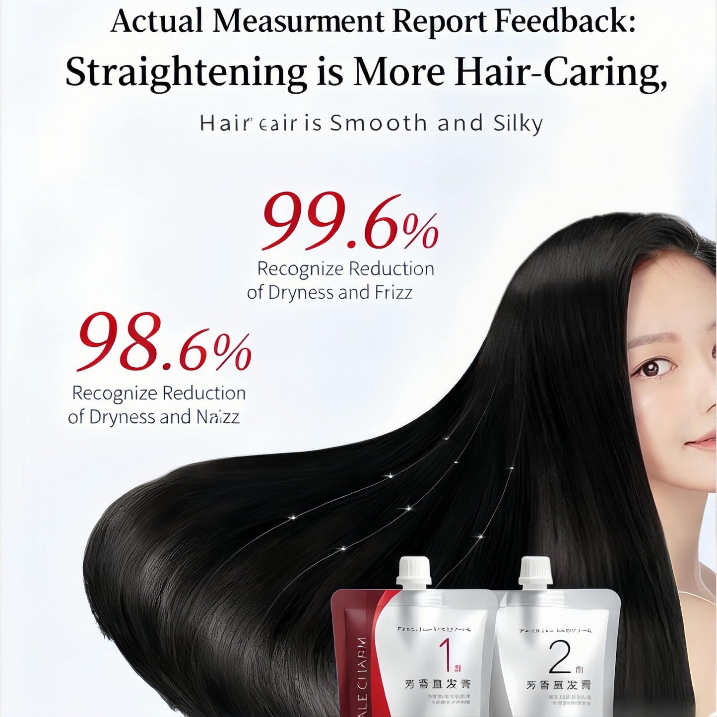 Straight Guard Smoothing Styling Cream, Shiny Hair, for Frizz Control and Silky Straight Hair, Gentle Straightening