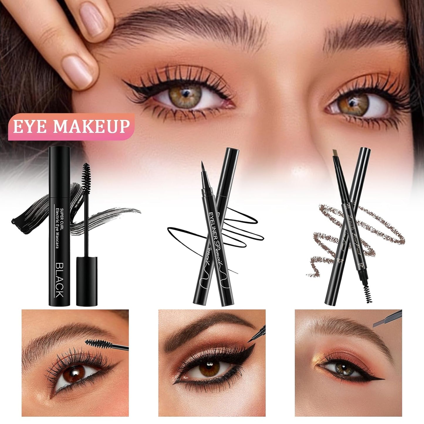 Makeup Set for Women - 14-Color Eyeshadow Palette, Lip Gloss & Contour Stick | Travel-Friendly Kit