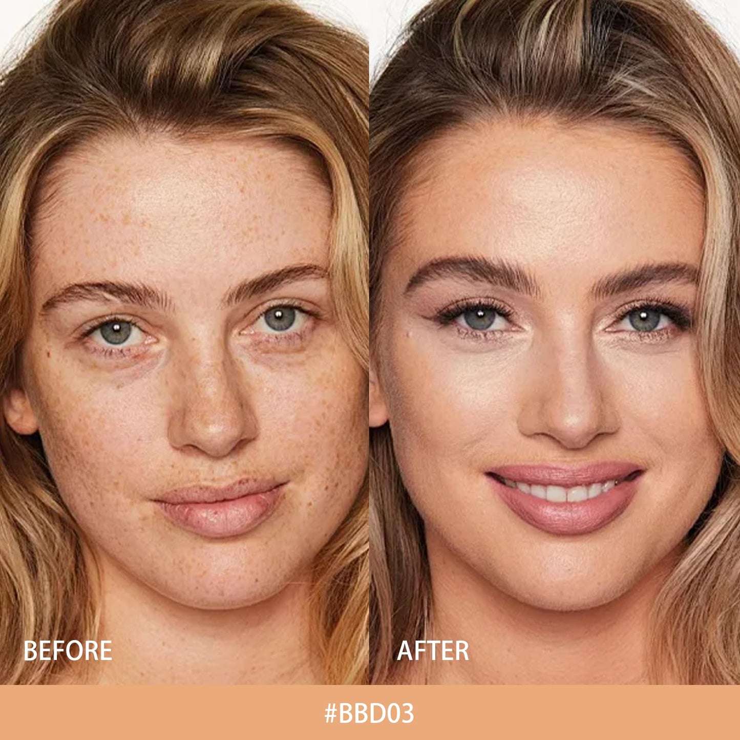 KYDA Tinted Foundation Balm, Concealer Cream Blur Balm Formula, Soft-focus Matte Finish Natural Buildable Coverage, Cream-to-powder Makeup, Weightless Long-lasting Cream Foundation,BBD01