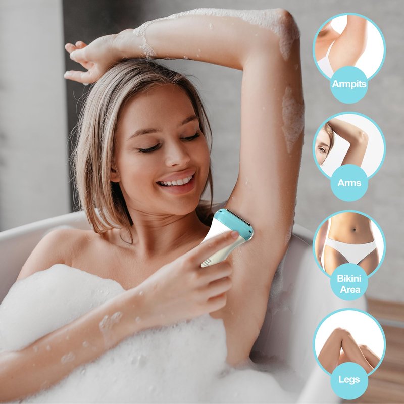 Lichilab Painless Women's Electric Razor & Bikini Trimmer - Waterproof Cordless Foil Shaver for Body,Legs,Underarms & Bikini Line,Wet/Dry TikTok Viral Hair Removal,Viridian/uih8