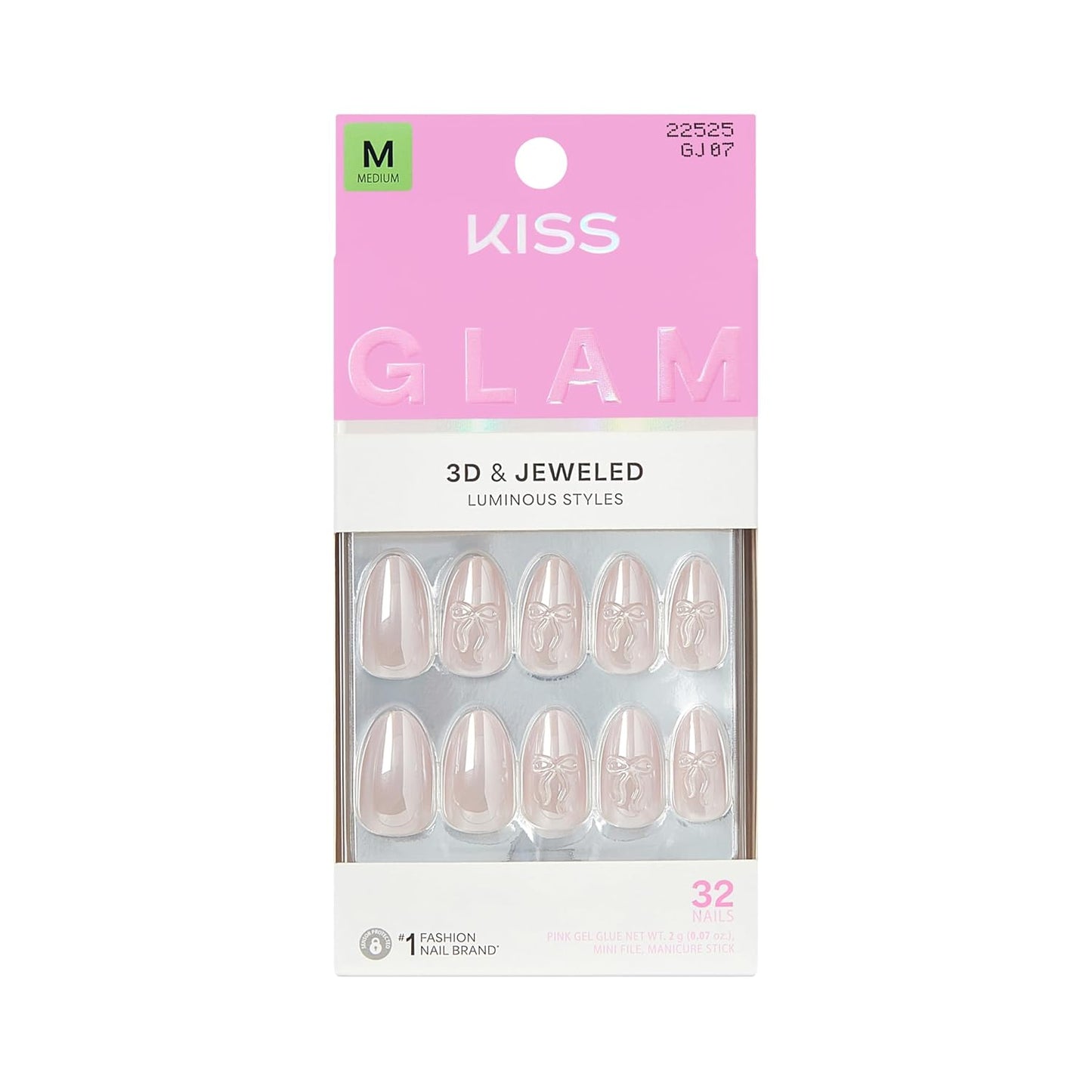 Press On Nails - Seraphic Blue Coffin Shape with Glue & Accessories | Long Size, 32 Nails Included