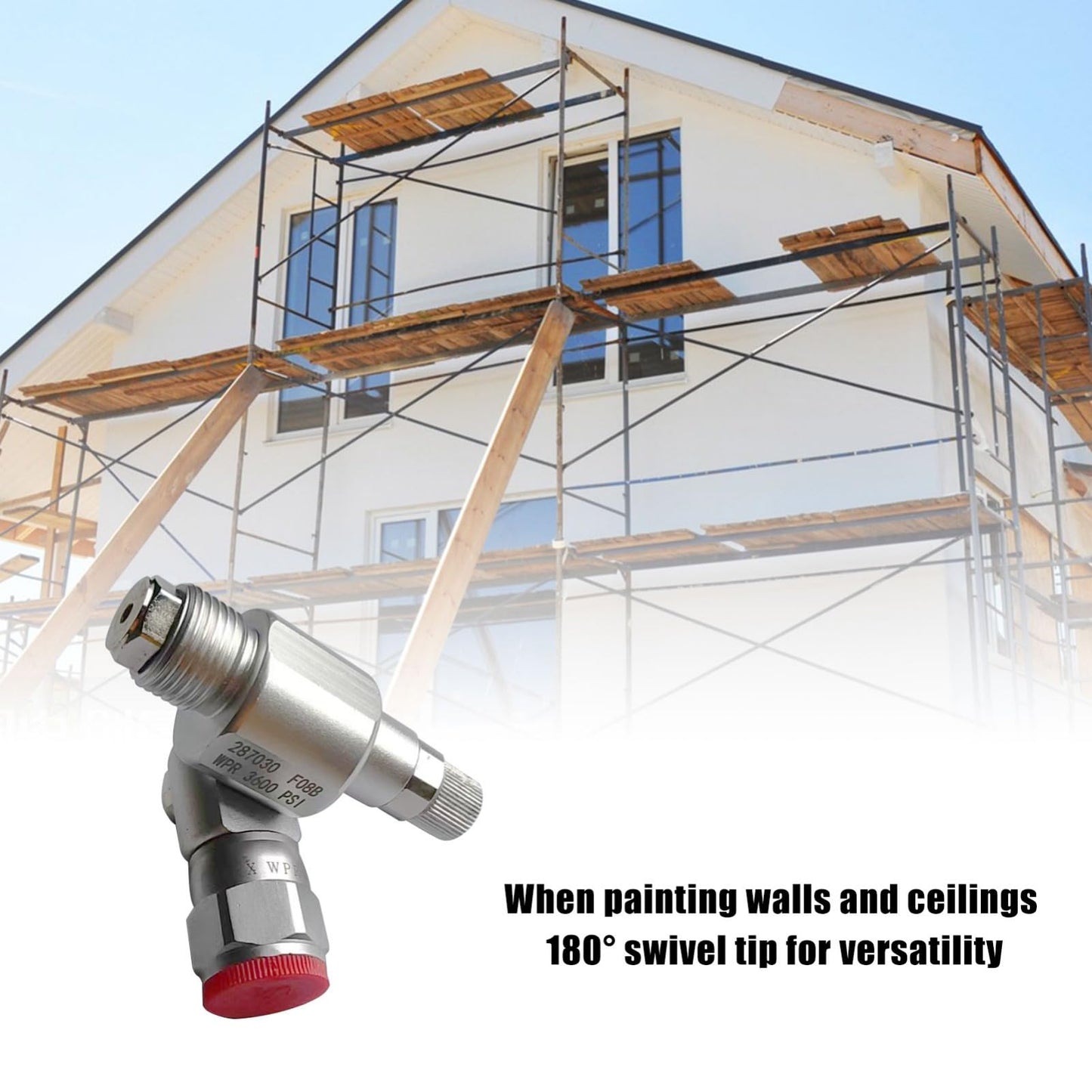 Gra-co 287030 Shut-Off Valve Swivel Joint Extension Anti-spitting Valve Airless Spray Adapter Joint for High Pressure Airless Paint Sprayers Gun Pole Extensions