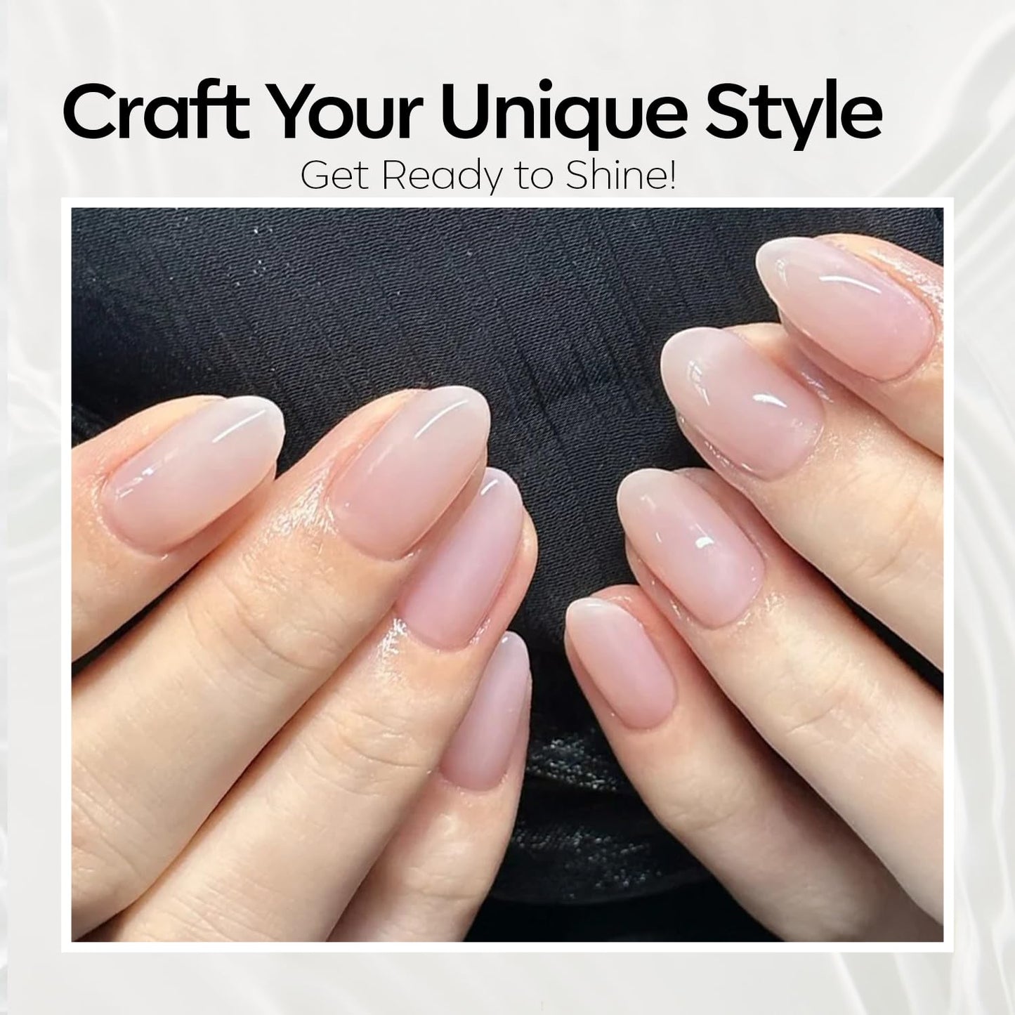 Pink Gel Nail Polish - Sheer Milky Nude Translucent Soak-Off Gel | 15 ML for DIY Manicure