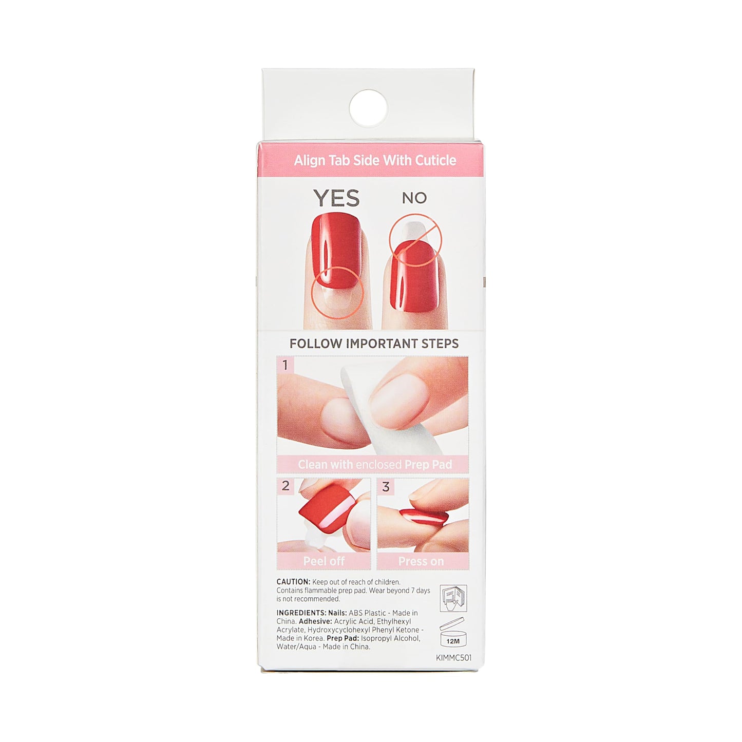 KISS Impress Press-On Manicure Fake Nails, Hokey Pokey - Medium Length, Coffin Shape, Polish-Free Nude Pink with Flower Design Mani, Includes Prep Pad, Mini File, Manicure Stick, and 30 Fake Nails