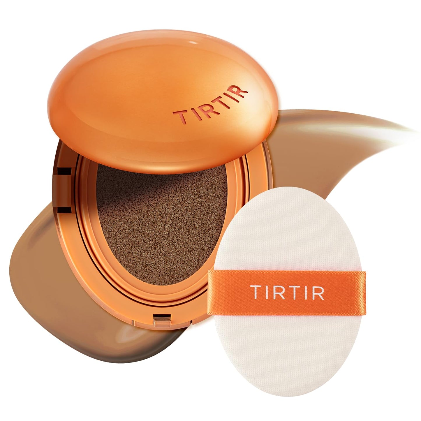 TIRTIR Cushion Foundation - AI-Like Semi-Matte Finish | Medium to Full Coverage, #21N Ivory, 0.63 Fl Oz