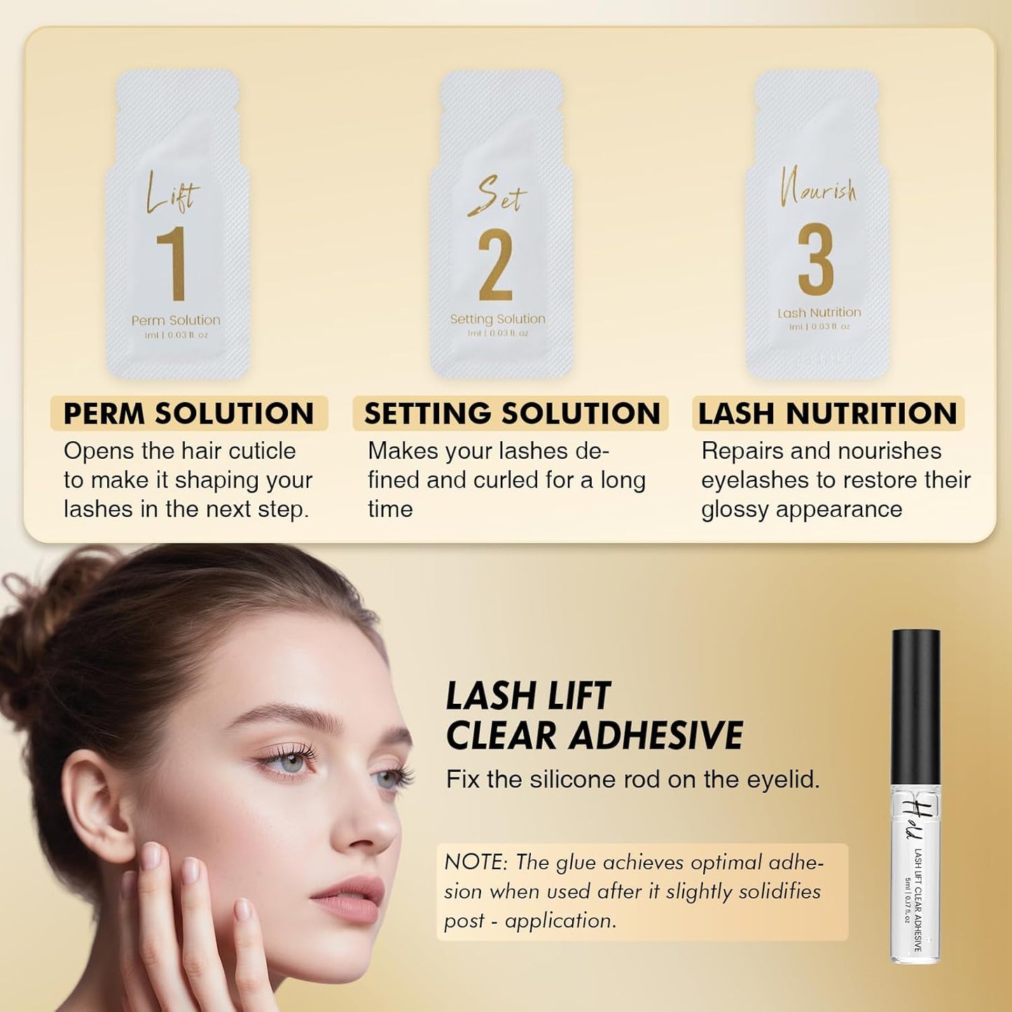 Brow Lamination Kit | Eyelash Lift & Perm Kit for Natural Curling - Long-Lasting Results at Home