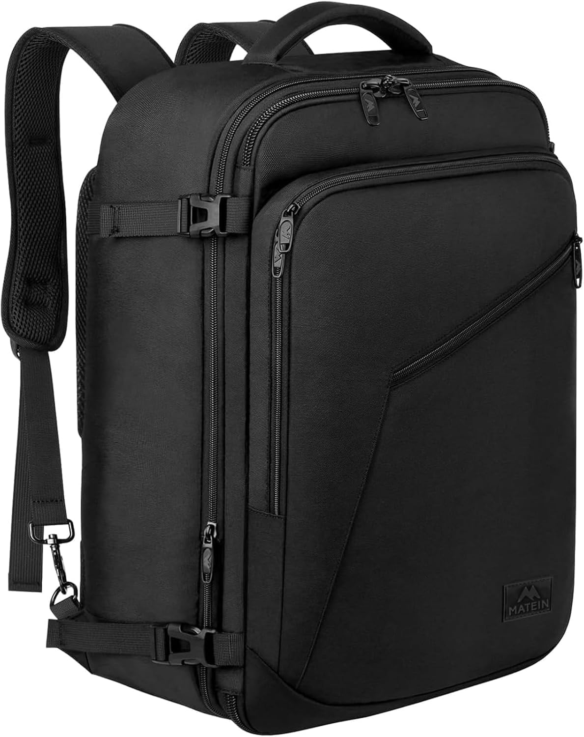 MATEIN Extra Large Carry-On Backpack - Expandable Airplane Approved Travel Bag for Men & Women | Water-Resistant 40L, Black