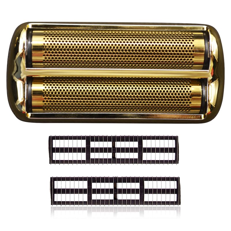 Replacment Foil and Cutter for Babyliss Pro MetalFX Double Foil Shavers Head，2 Count,Gold