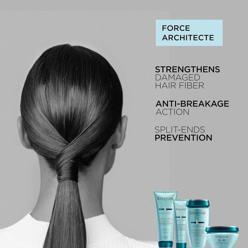 Kerastase Resistance Force Architecte Shampoo & Conditioner Set | Repair Weak, Damaged Hair with Pro-Keratine Complex