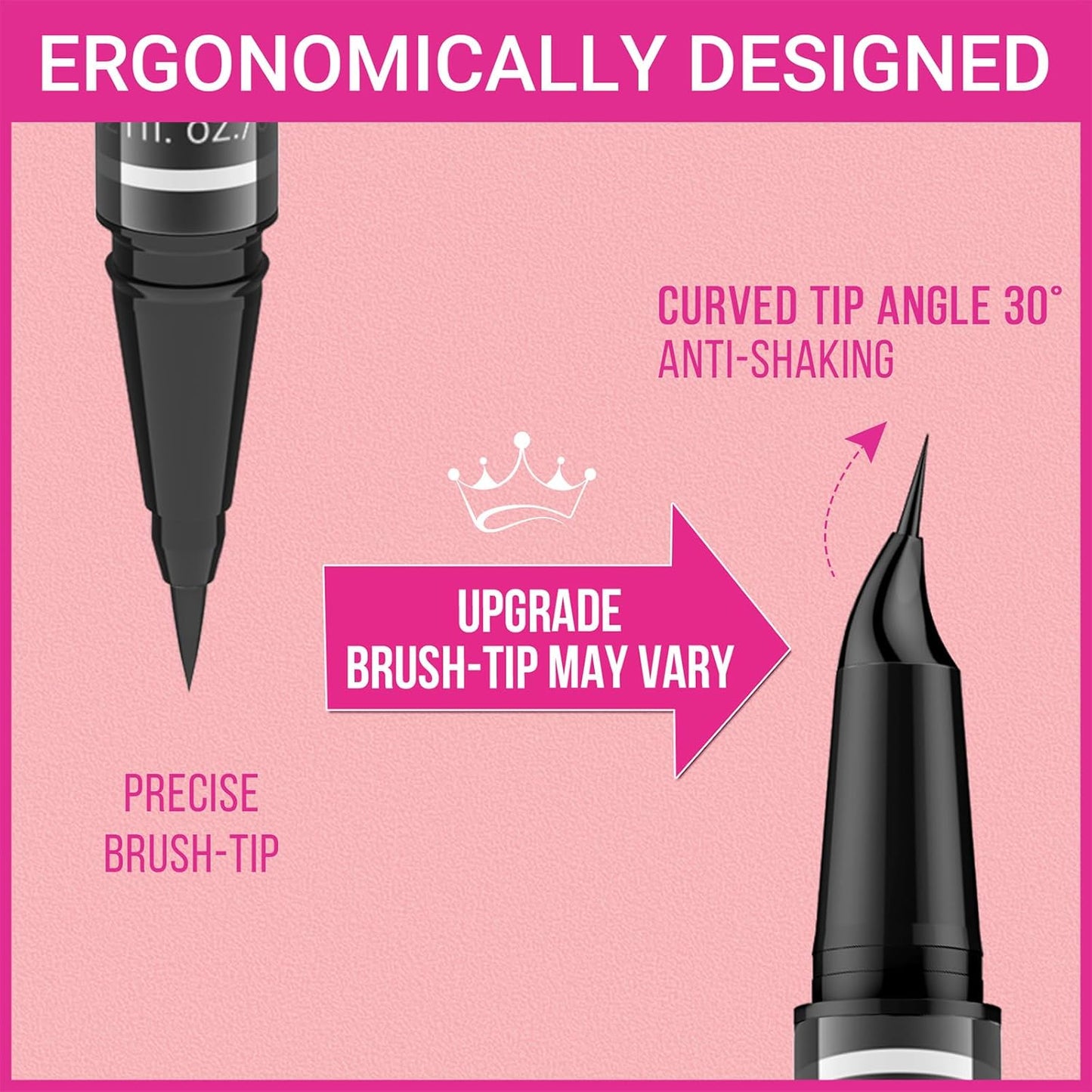 Eyebrow Pen - 2-in-1 Eyebrow Pencil with 4-Fork & Brush Tip for Natural Hair-Like Brows | Dark Brown