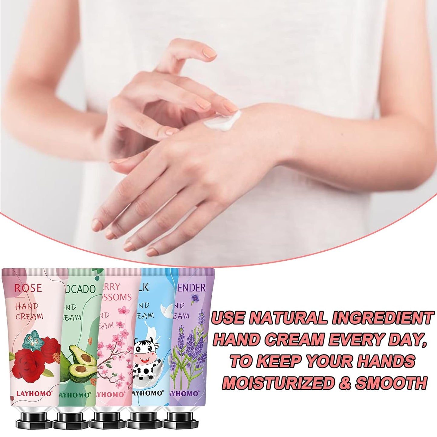 Hand Cream Gift Set - 74 Pack Natural Plant Lotion for Dry Cracked Hands | Perfect for Women, Mothers Day & Teacher Appreciation