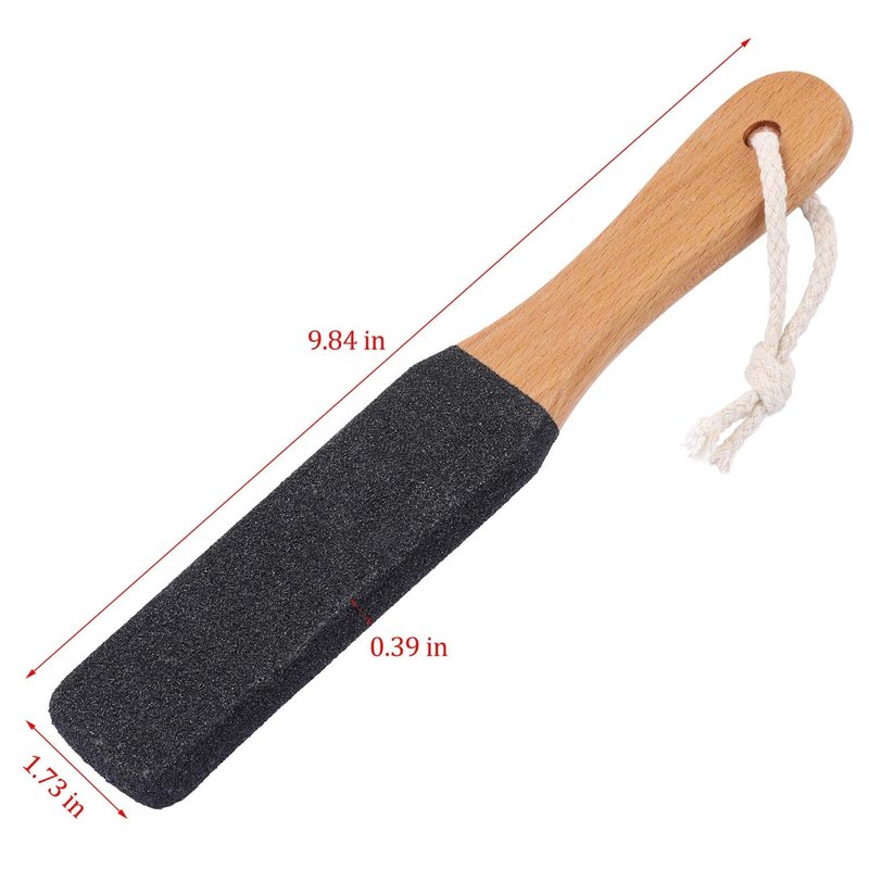 2 Pieces Foot File Callus Remover Heel Grater Wooden Handle Foot Scrubber Pedicure File Foot Filer for Dead Skin Professional