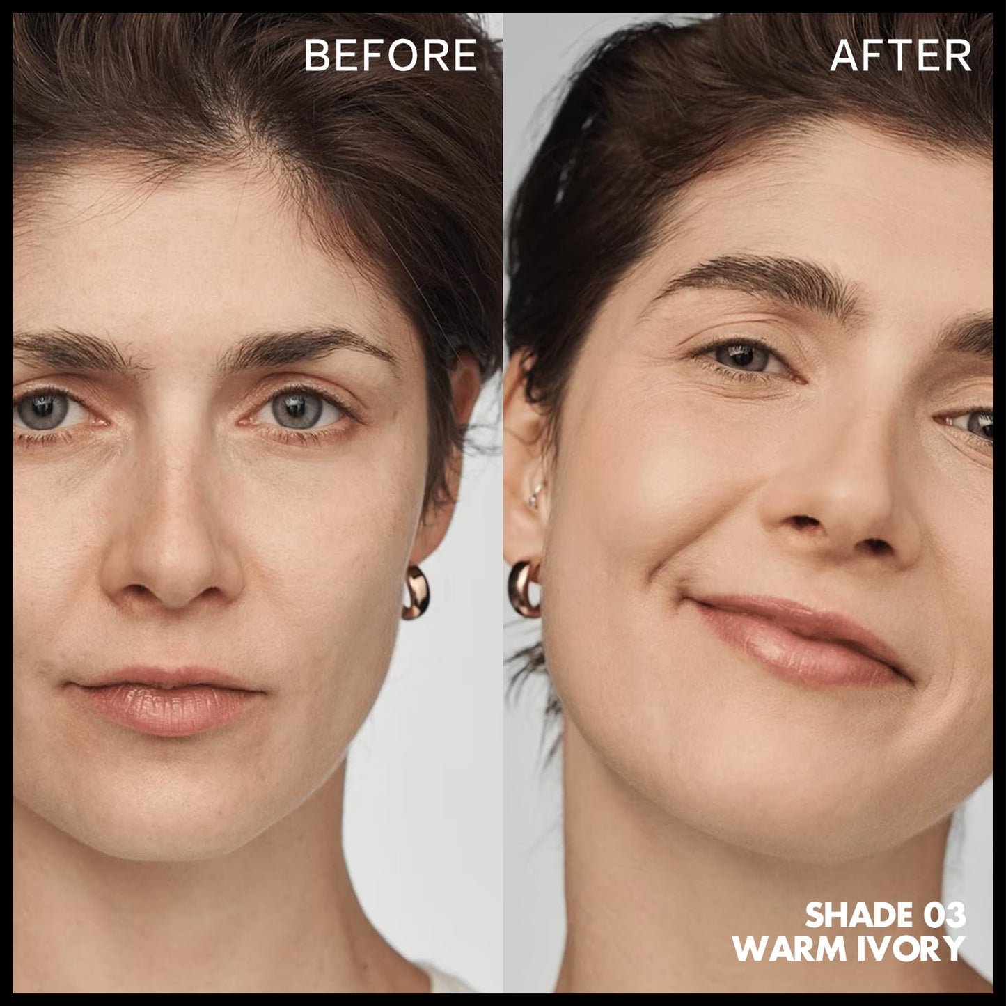 FOCALLURE Liquid Foundation, Skin Evolution Foundation + Concealer, Medium-Full Coverage with Matte Finish, Oil-Control Makeup, Waterproof, Warm Ivory
