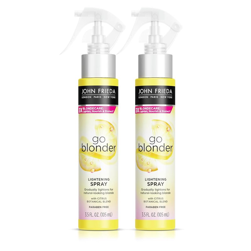 John Frieda Go Blonder Lightening Spray - Gradual Hair Lightening for Natural & Color-Treated Hair | 3.5 Oz, Pack of 2
