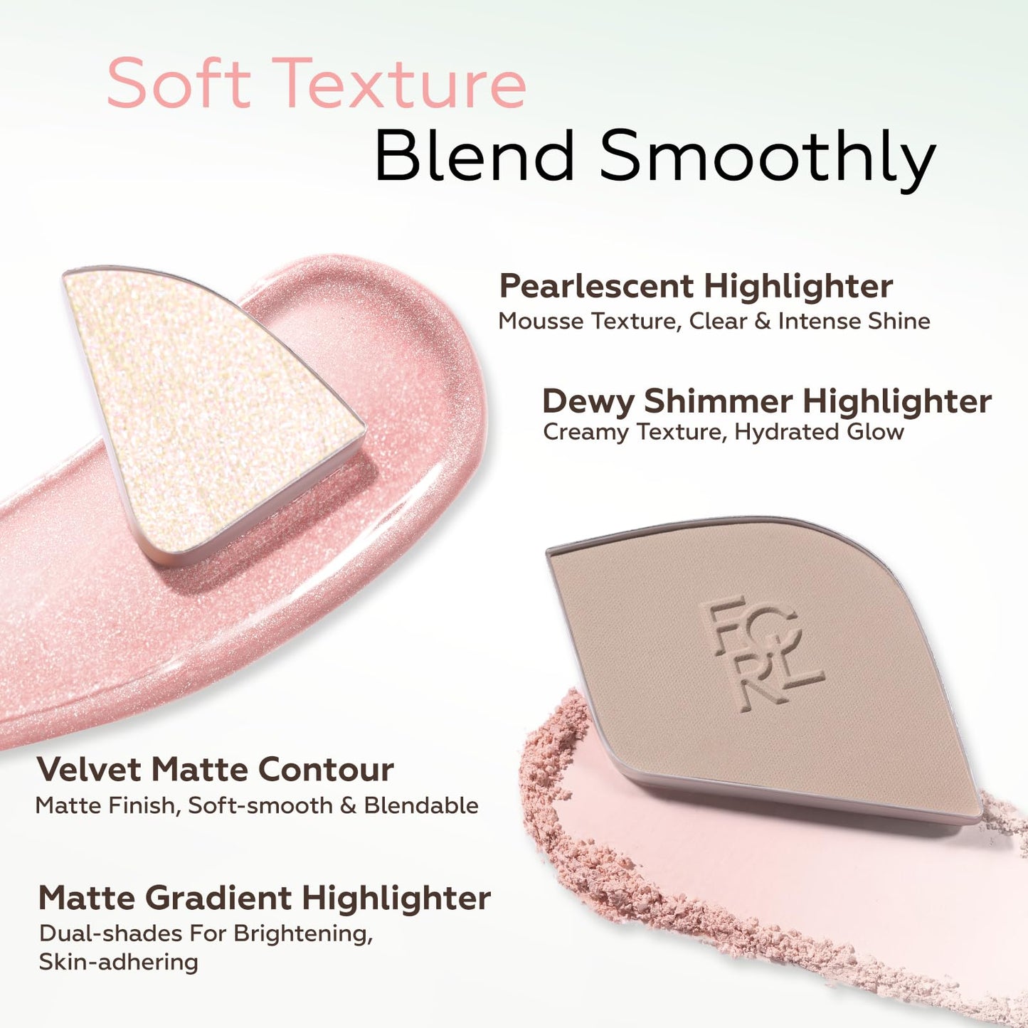 FOCALLURE 4-Color Contour Palette with Gradient Highlighter & Matte Finish - 3D Radiant Makeup for All Skin, Long-Lasting Highlight and Natural Contour Kit