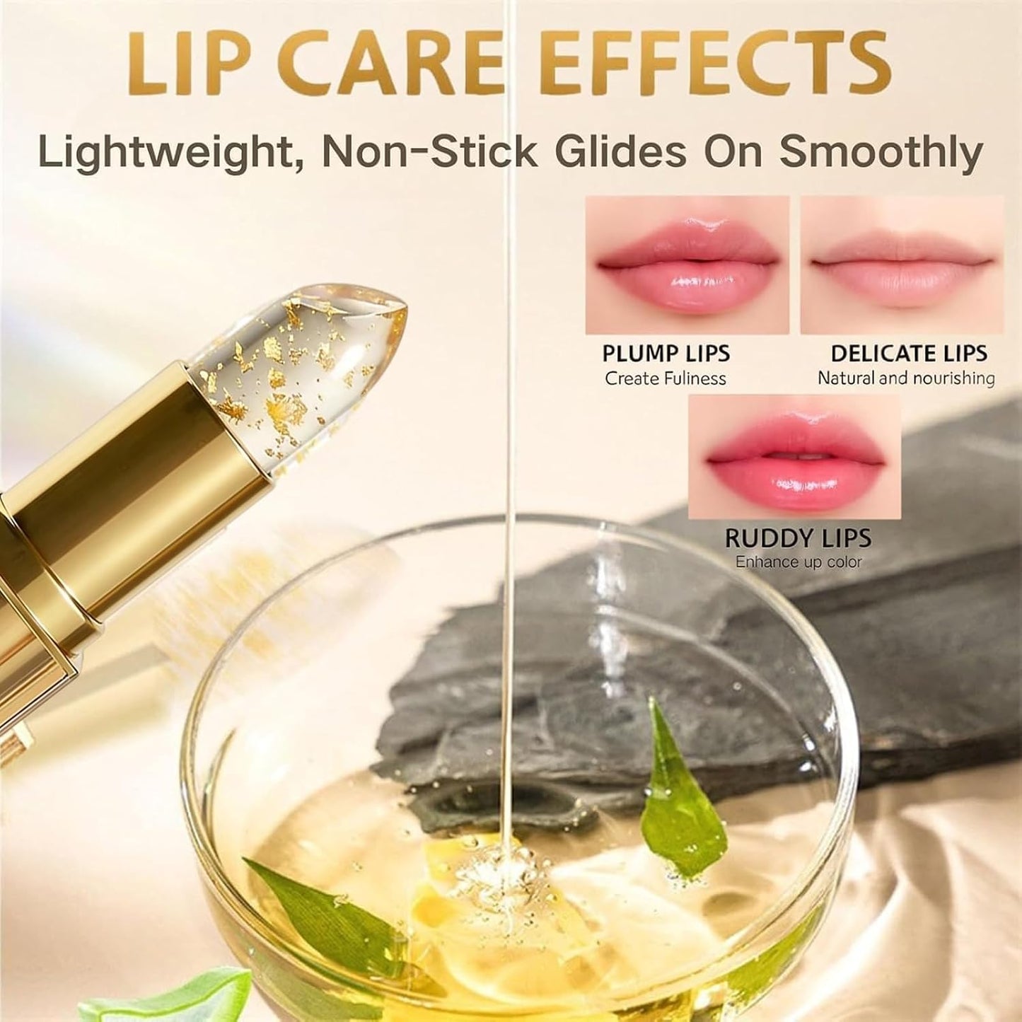 pH Adjusting Lipstick - Skin-Adaptive Clear Lip Gloss for Fuller, Softer Lips | Long-Lasting Hydration, Suitable for All Skin Tones (1 Pc)