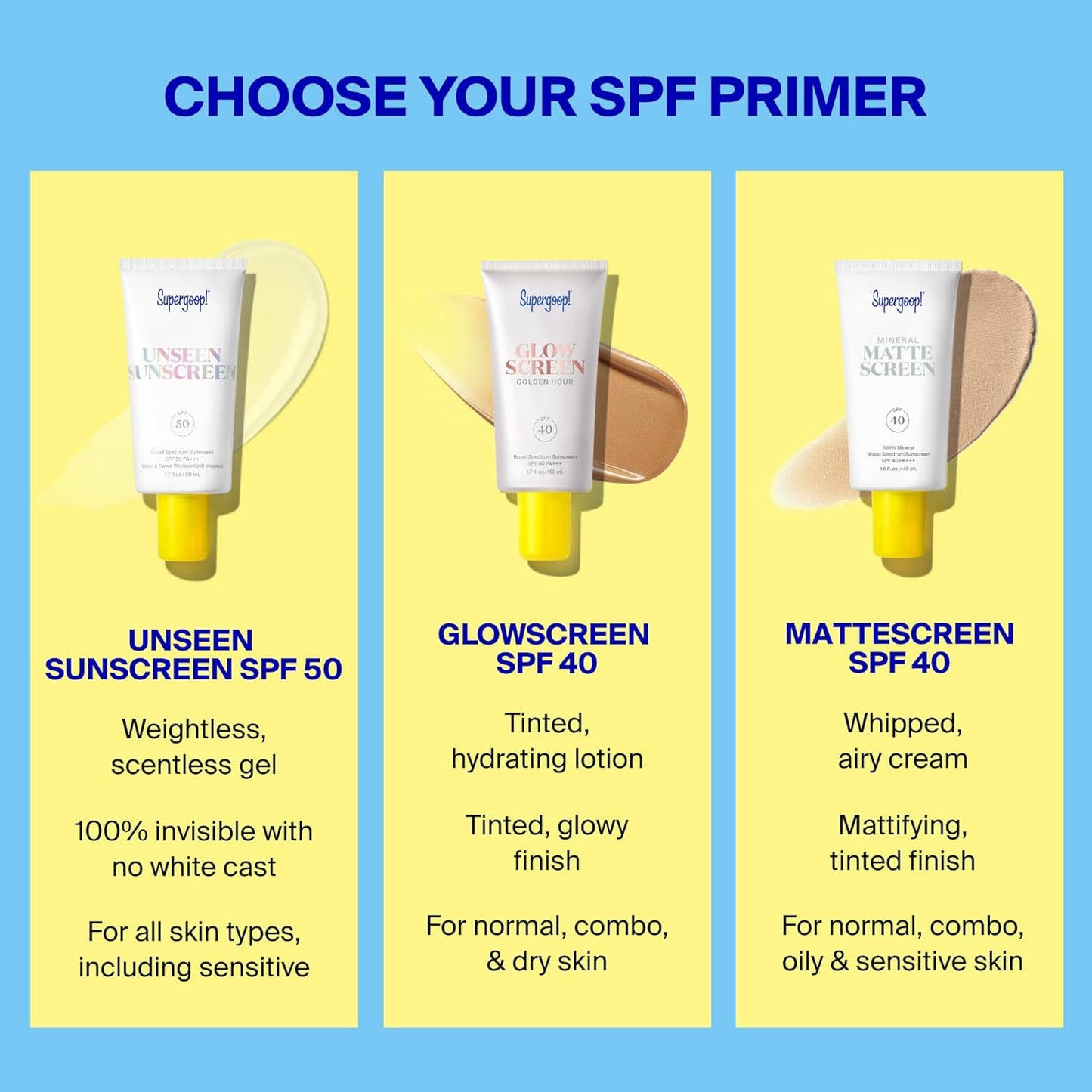 Supergoop! Unseen Sunscreen - Clear Invisible Face Sunscreen & Makeup Primer | Oil-Free, Weightless, All Skin Types