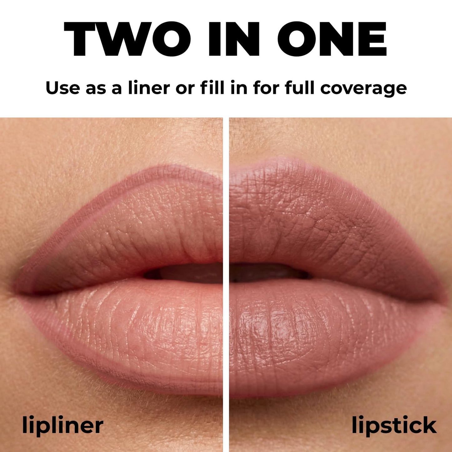 Lamel Gel Lip Liner Pencil - Waterproof 2-in-1 Lip Liner | Nude, 8-Hour Wear, High Pigment, Creamy Texture