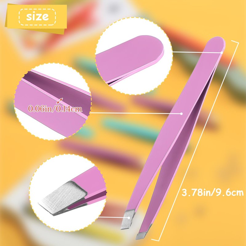 Maitys 30 Pieces Slanted Eyebrow Tweezers Stainless Steel Tip Precision Tweezers Bulk for Women and Men Personal Care Ingrown Hair, Facial Hair and Lash Extension