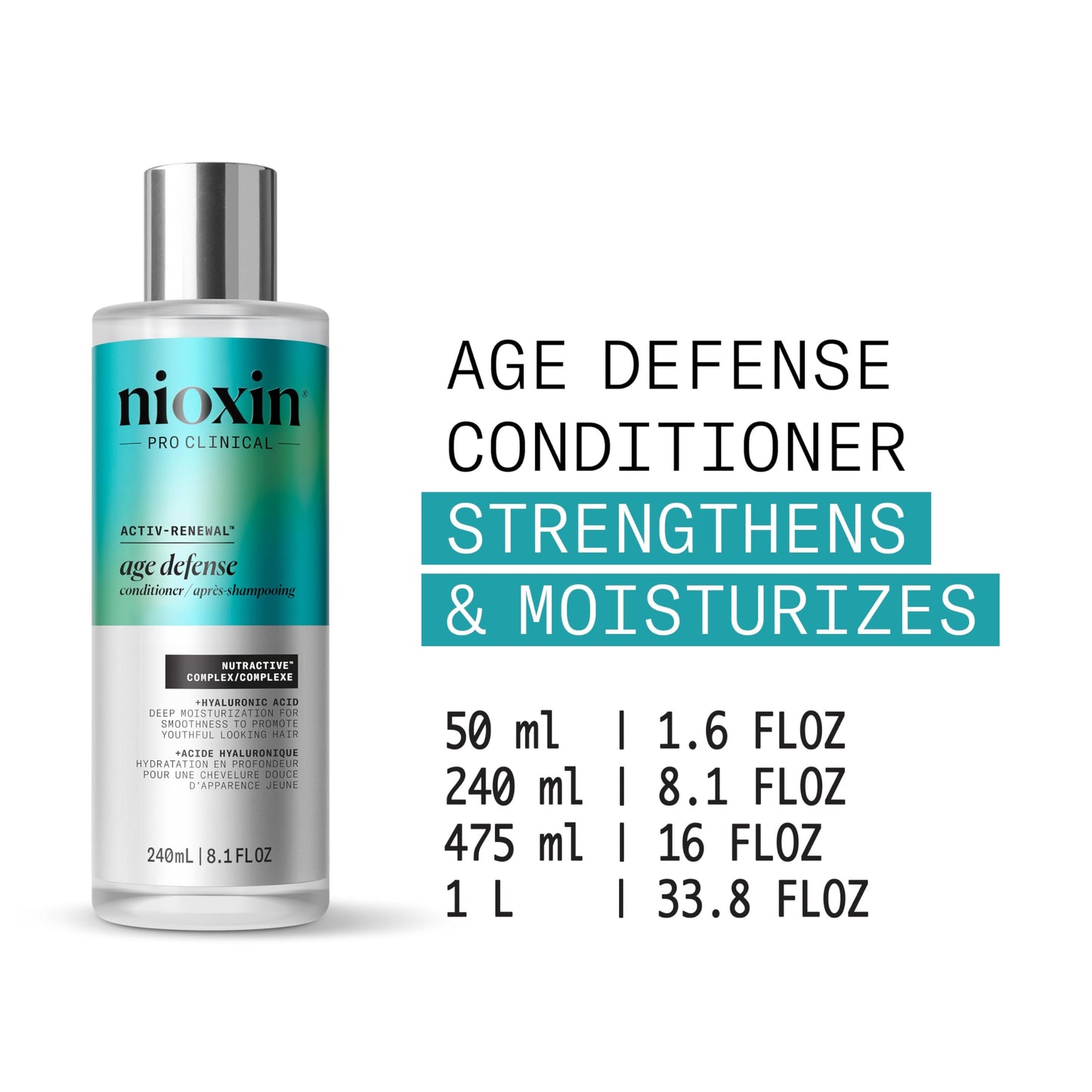 NIOXIN Age Defense Conditioner for Aging Hair | Strength & Moisture