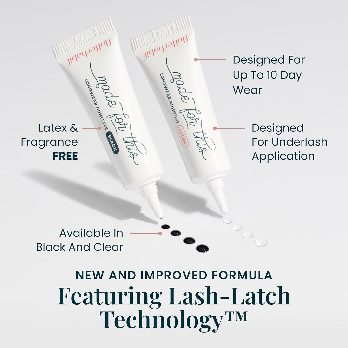 Eyelash Extension Adhesive - All-Day Hold Lash Cluster Glue for Effortless, Long-Lasting Lashes | Black