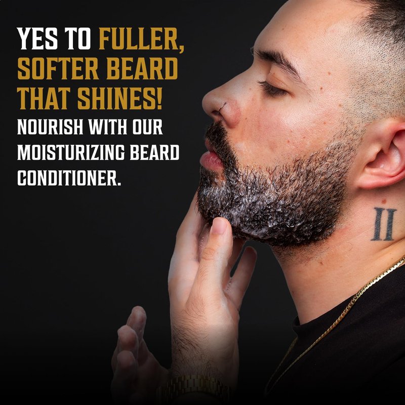 Viking Revolution Beard Wash and Beard Conditioner for Men with Argan Oil and Jojoba Oil - Beard Softener and Strengthener Beard Care Beard Shampoo and Conditioner with Beard Oil (10oz, Sweet Tobacco)