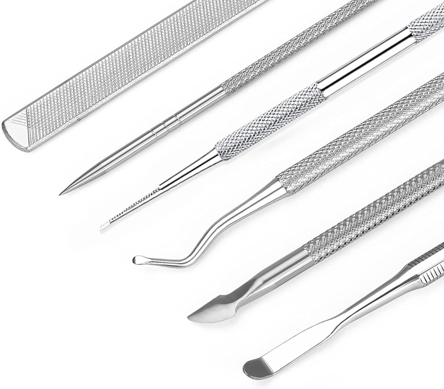 Ingrown Toenail Removal Tool Kit - 6-Pack Surgical Stainless Steel Files & Lifters | Professional Pedicure Tools for Pain Relief