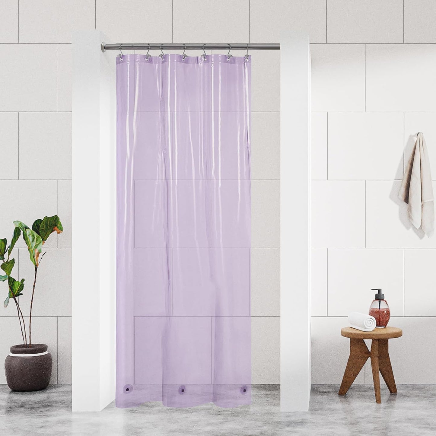 Clear Plastic Shower Liner - Premium Waterproof PEVA Curtain with Rustproof Grommets & 3 Magnets | Standard Size