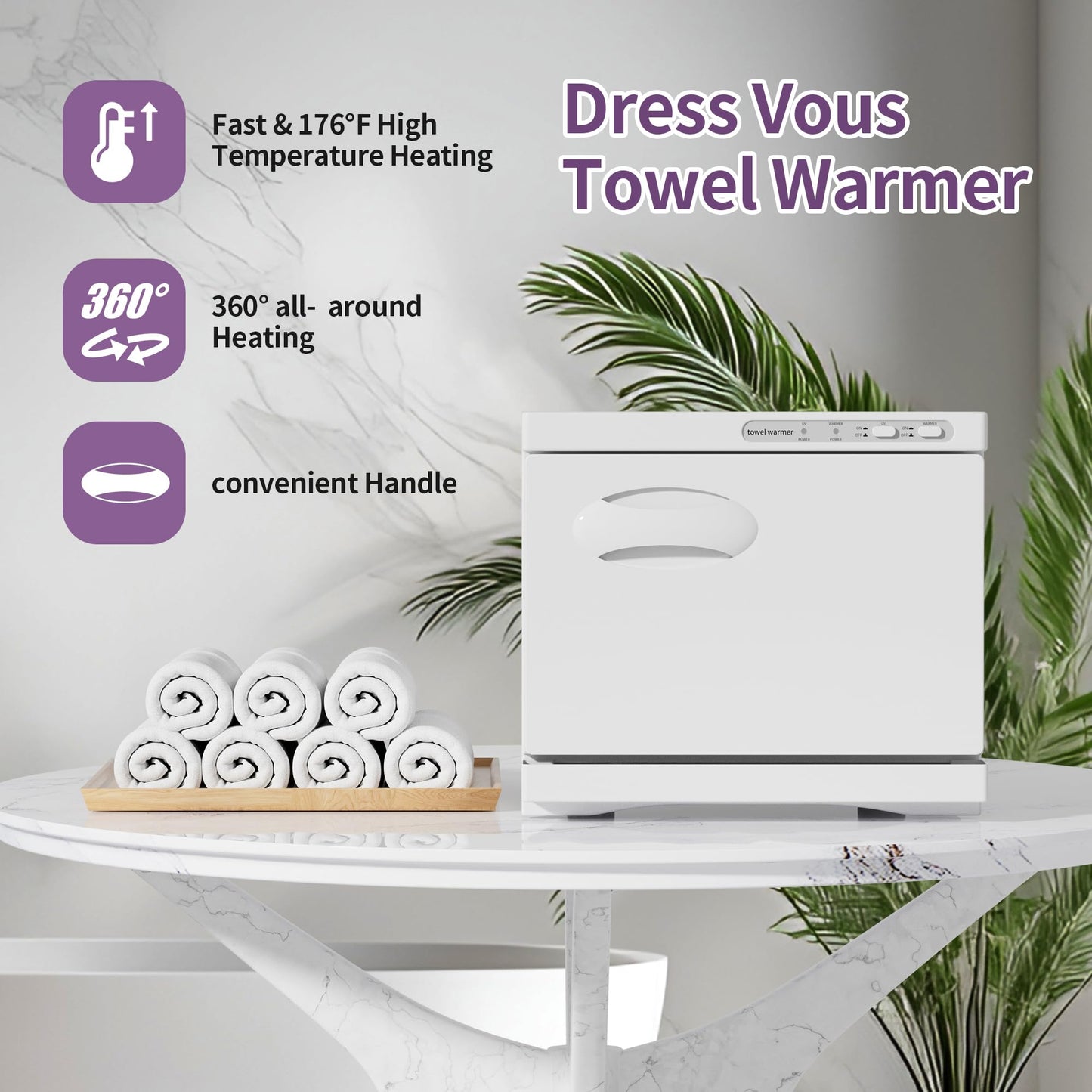 Towel Warmer for Spa, Salon & Home, Facial Towel Warmer for Esthetician, White