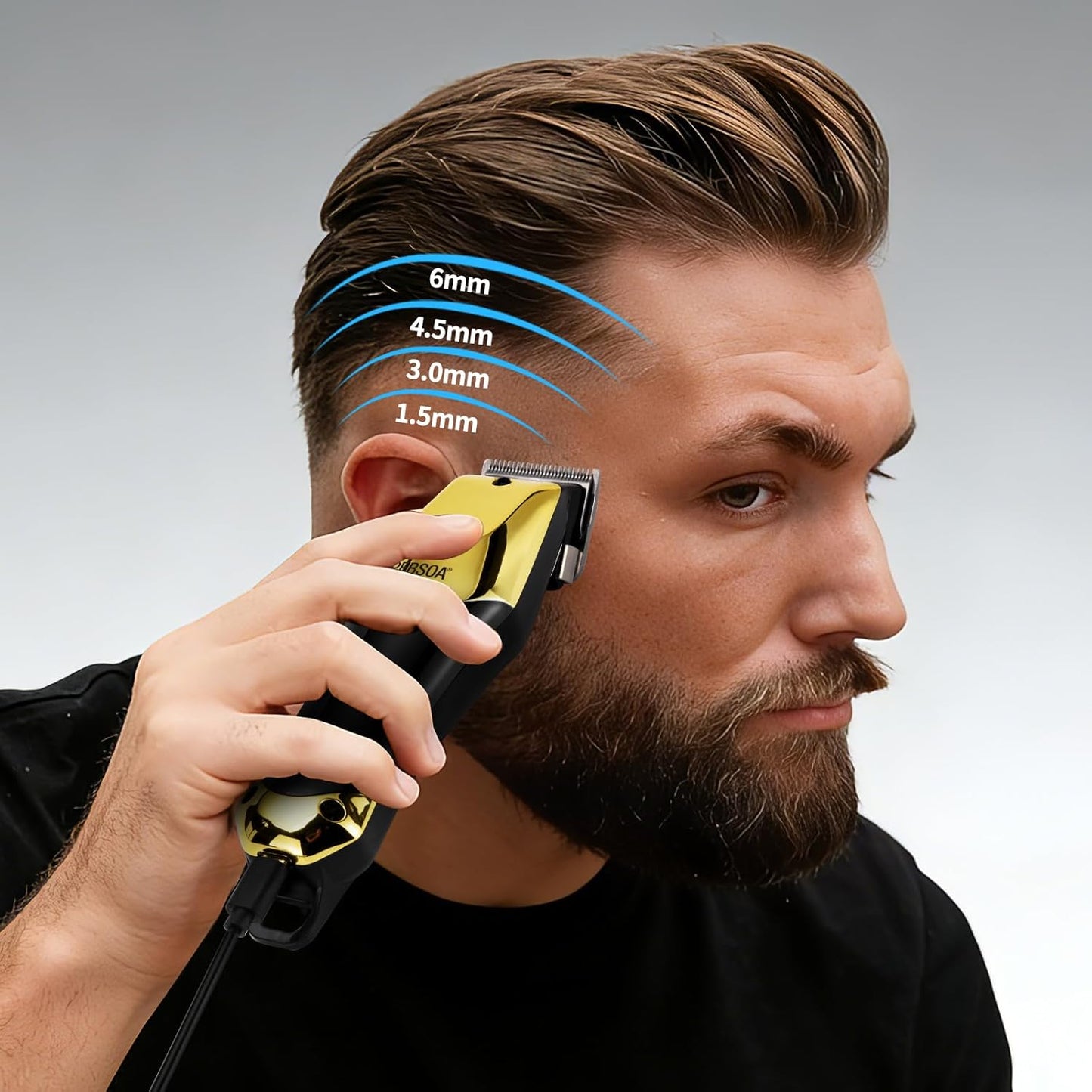 Hair Clippers for Men - Cordless Grooming Set with LED Display | 4-Piece Kit Includes Trimmer & Razor