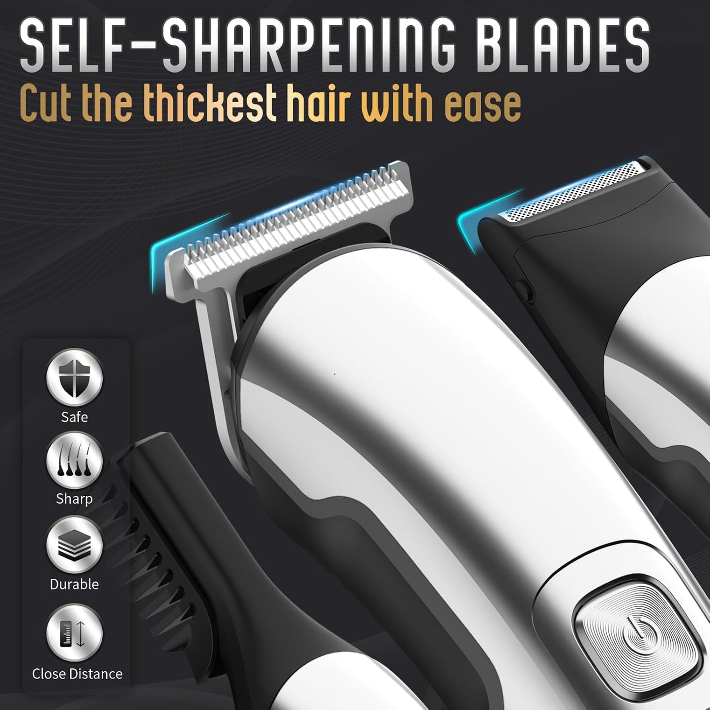 Beard Trimmer for Men - Waterproof Electric Razor for Face, Body & Mustache | Cordless Grooming Kit