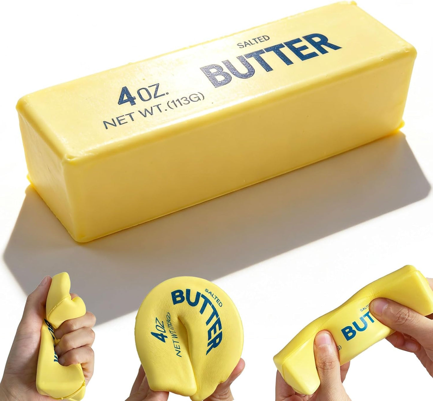 Butter Squeeze Toy - Slow Rising Soft Sensory Fidget Ball for Stress Relief | 3PCS Cute Realistic Butter Stick