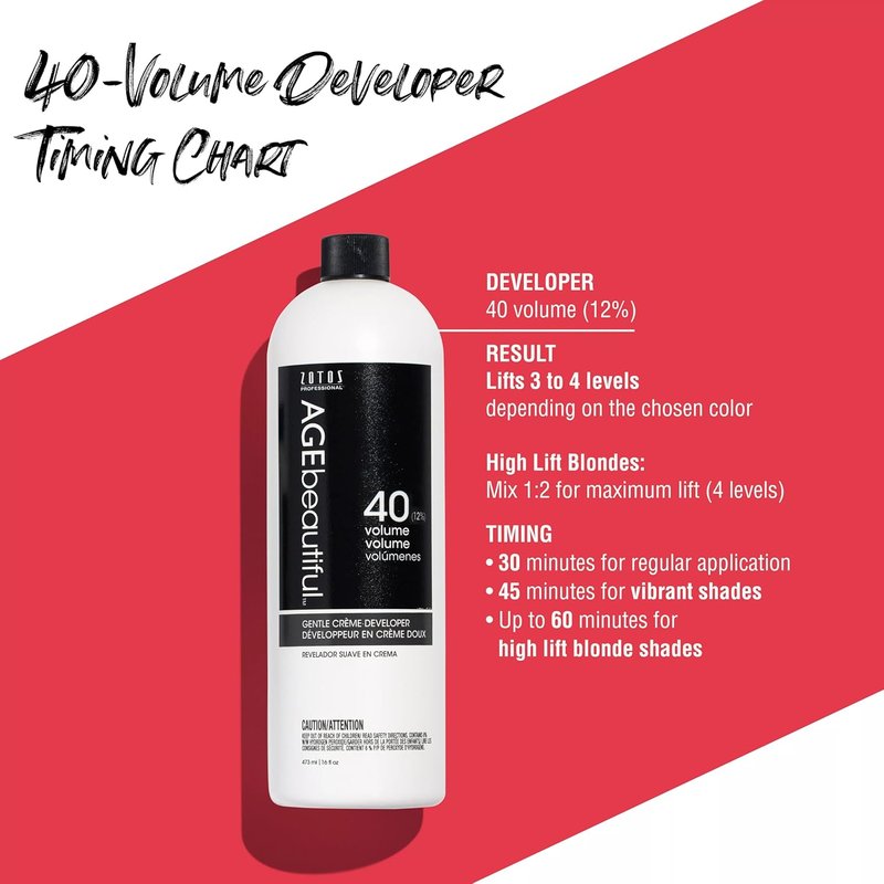 Gentle Creme Hair Developer for Permanent Color | Professional Gray Coverage & Long-Lasting Results - 32 oz