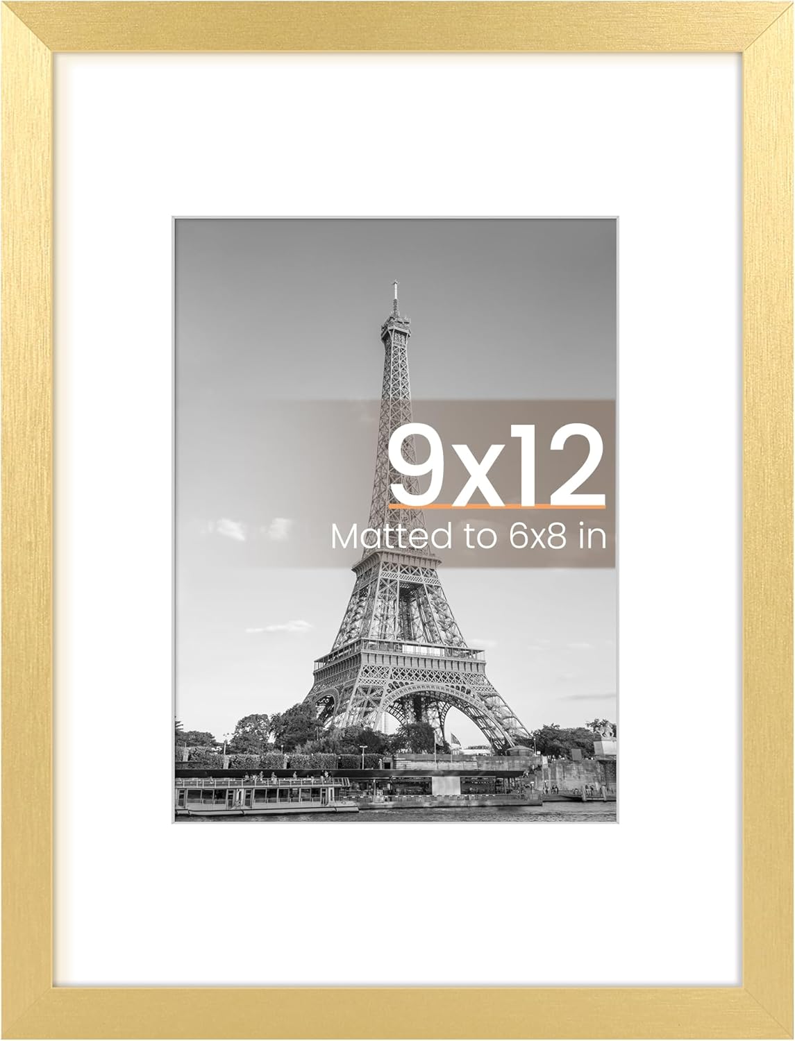 Upsimples 11x14 Picture Frame - Display 8x10 Photos with Mat or 11x14 Without Mat | Black Wall Hanging Frame