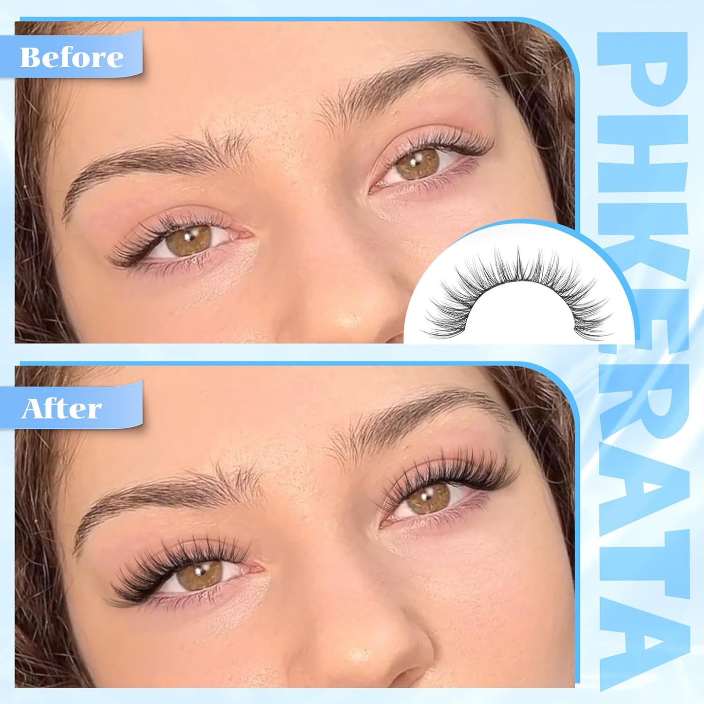 Natural Cluster Lashes - 14mm Wispy Eyelash Extensions | C Curvature for Daily Wear