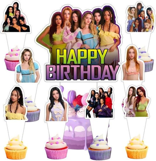 Katseye Cake Topper Set - 25 Pcs Birthday Party Decorations for Katseye Theme | Fun Cupcake Toppers