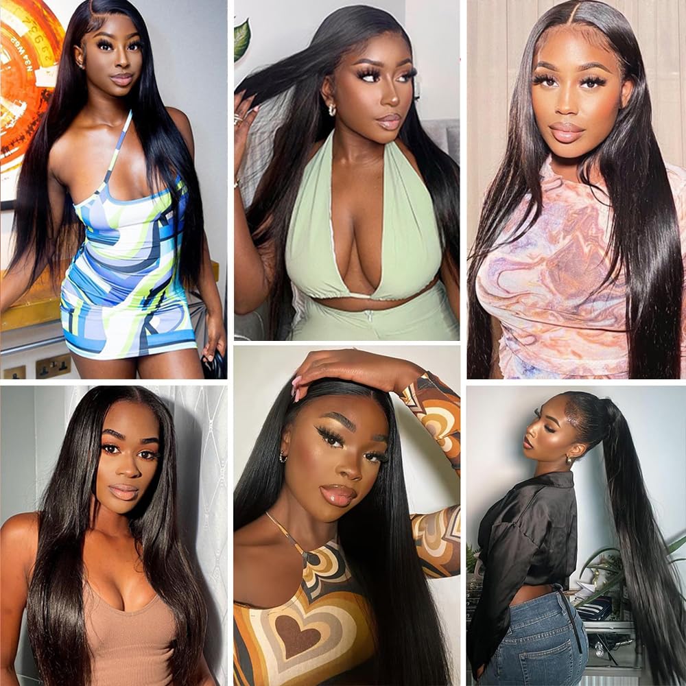 Straight Hair Bundles - 100% Unprocessed Virgin Human Hair | 20-26 Inch, Natural Black, 10A Quality