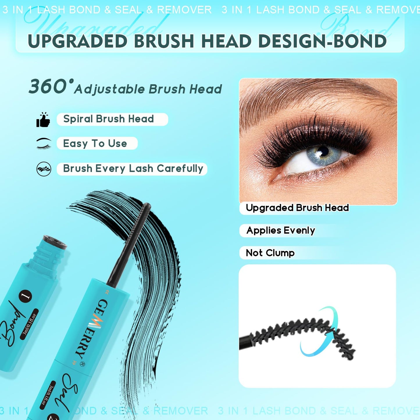 GEMERRY Lash Bond and Seal Remover 3-in-1 (3ml/3ml/3ml)