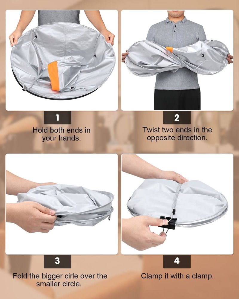 Lictin Hair Cutting Cape - Haircut Cape Umbrella Waterproof Hair Cloak Barber Cape Foldable Hairdressing Umbrella Cape Apron with 1PCS Black Comb