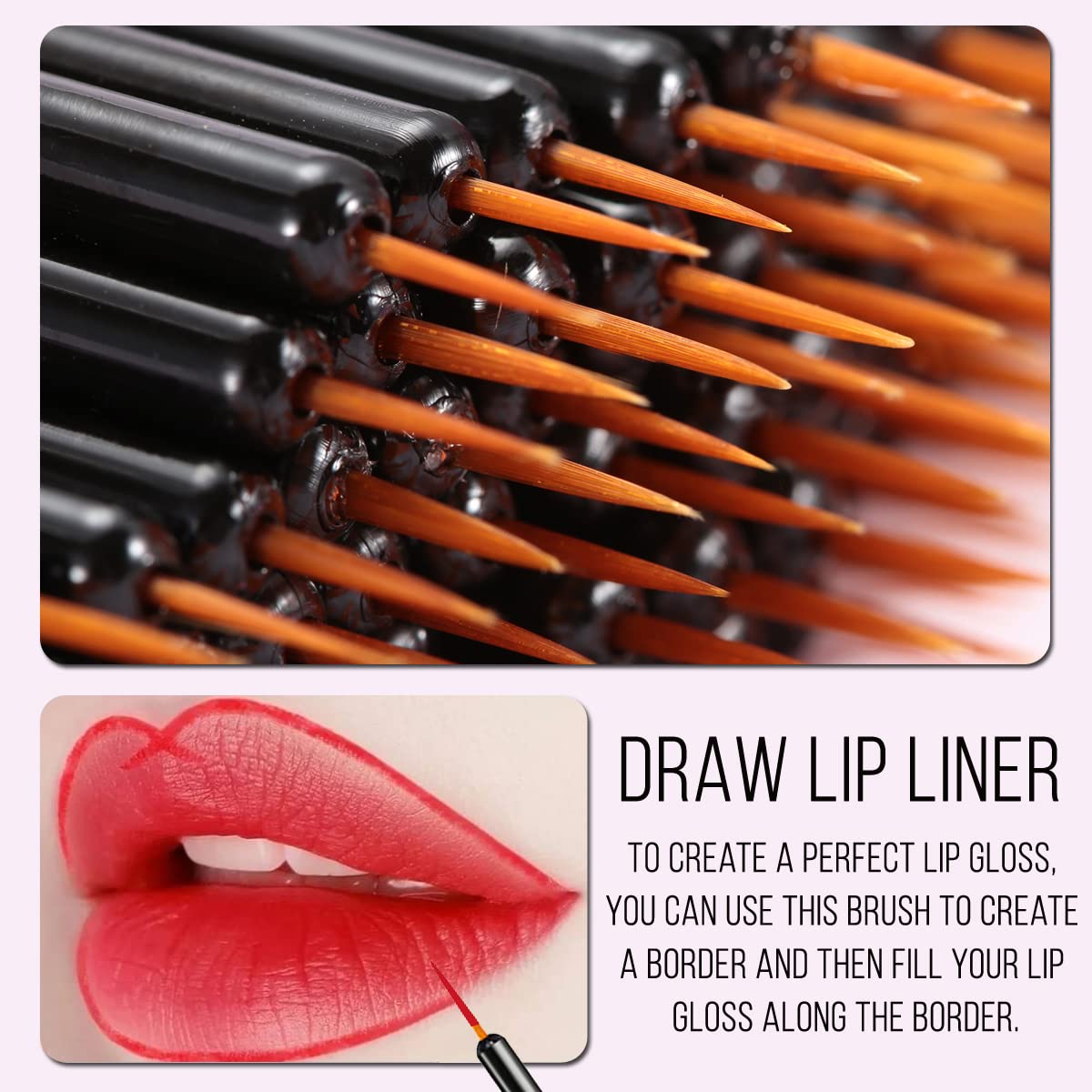 Eyeliner Brush Applicators - 100 Pack Ultra-Fine Point Disposable Eye Wands | Makeup Tool for Precision Application