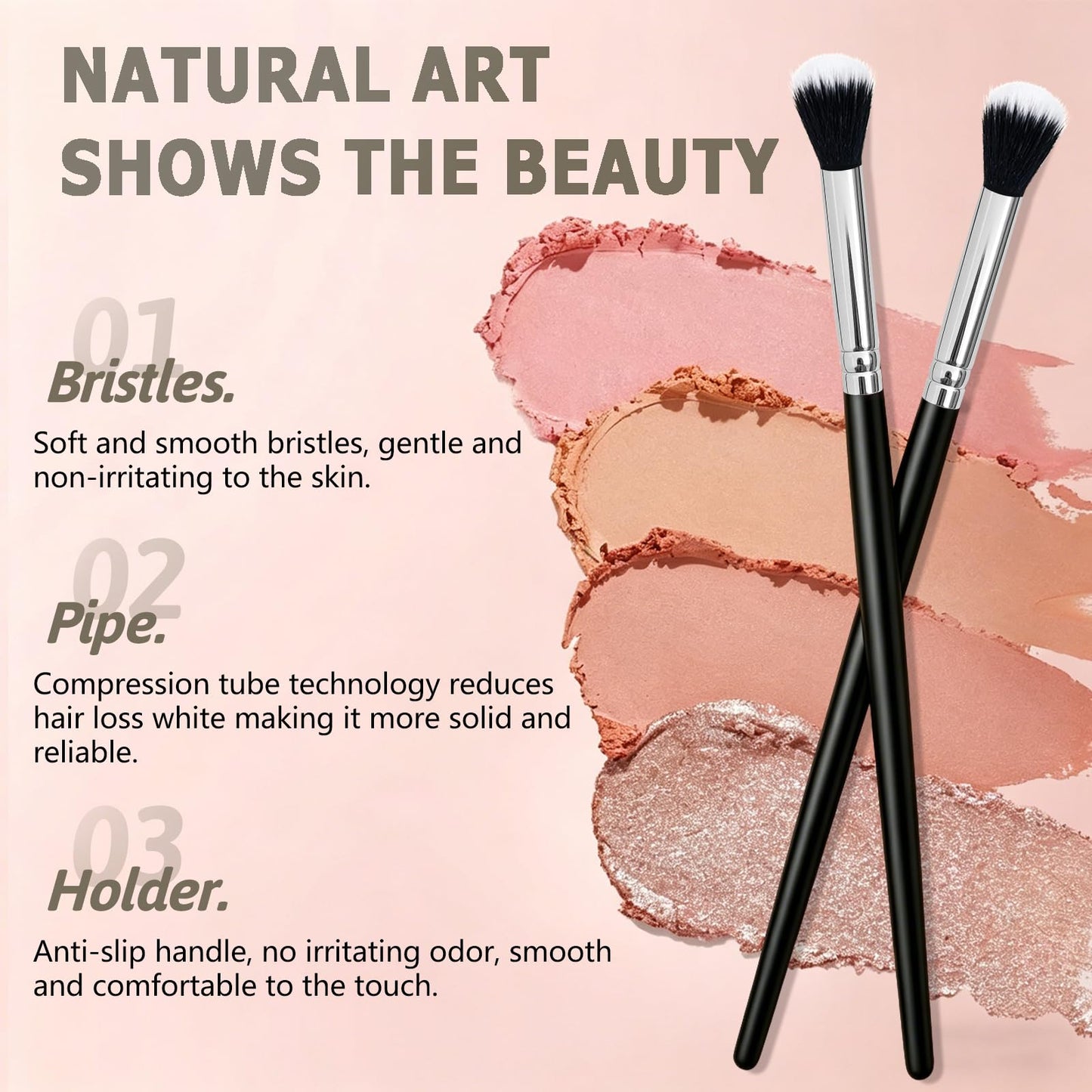 Makeup Brush Set, Premium Synthetic 14 Pcs Makeup Brushes, Travel Makeup Brush Set for Foundation, Concealer, Blush and Eyeshadow Brush(Black)