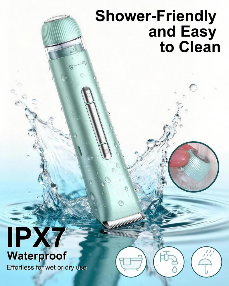 Electric Razors for Women | Dual Head Electric Shaver for Ladies for Facial Hair Removal, IPX7 Waterproof, Painless & Flawless, USB Rechargeable, for Face, Bikini, Body, Leg