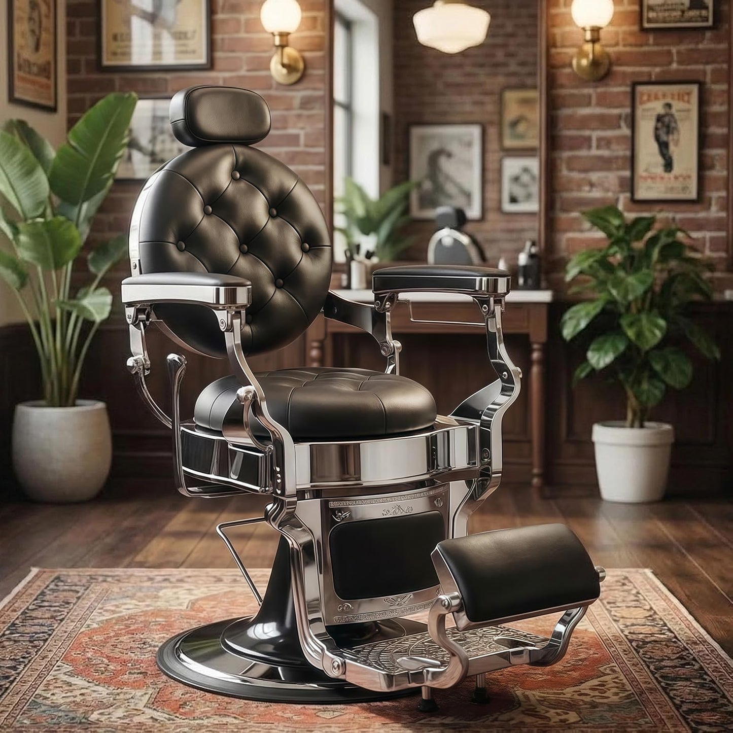 ROWIEP Barber Chair Salon Chairs for Hair Stylist, Heavy Duty Hydraulic Barber Chairs for Barbershop Home,360° Swivel Reclining Hairdresser Chair for Beauty Salon Spa Shampoo Styling