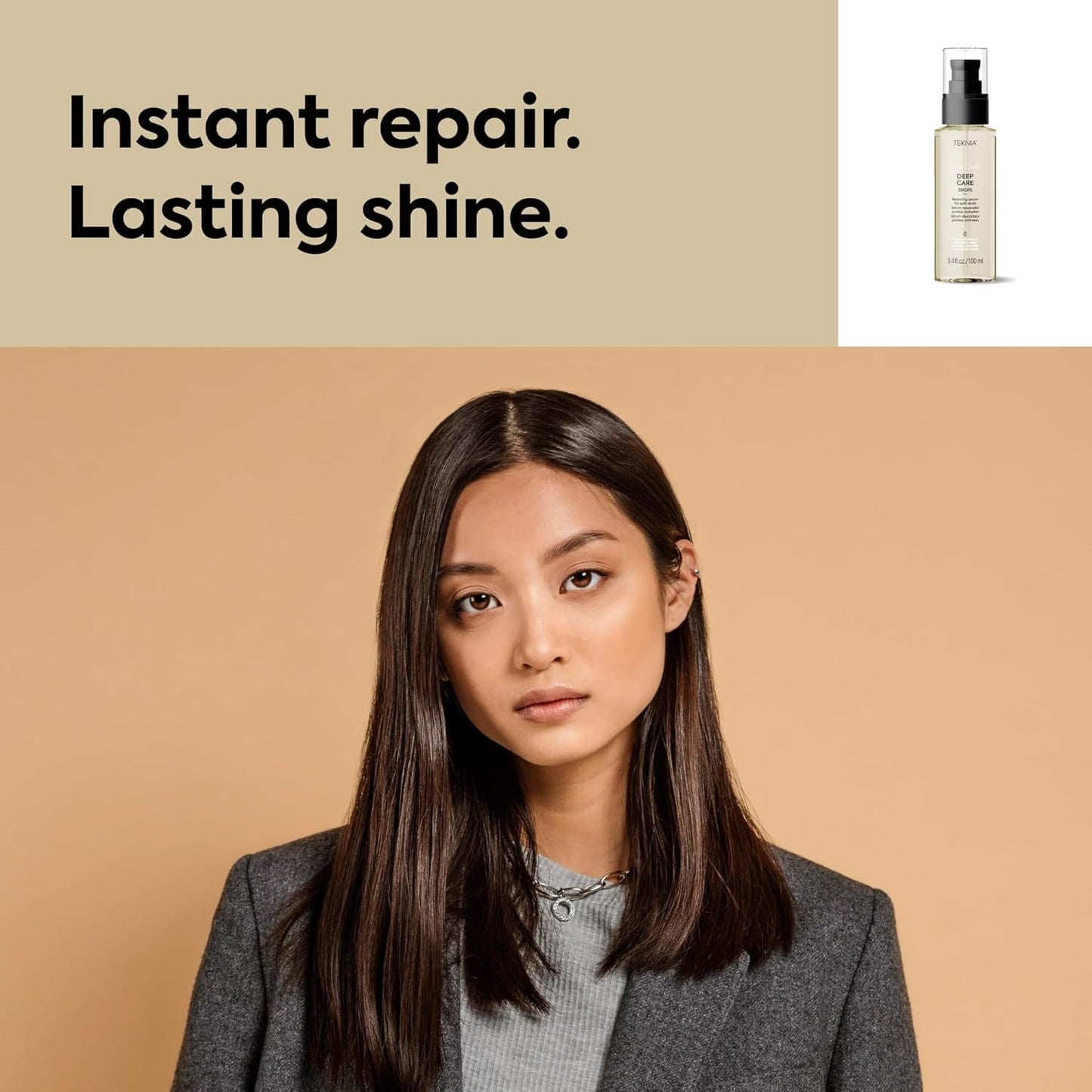 Deep Care Hair Serum - Lakmé Teknia Repairing Drops for Damaged Hair & Split Ends | 3.5 Fl Oz