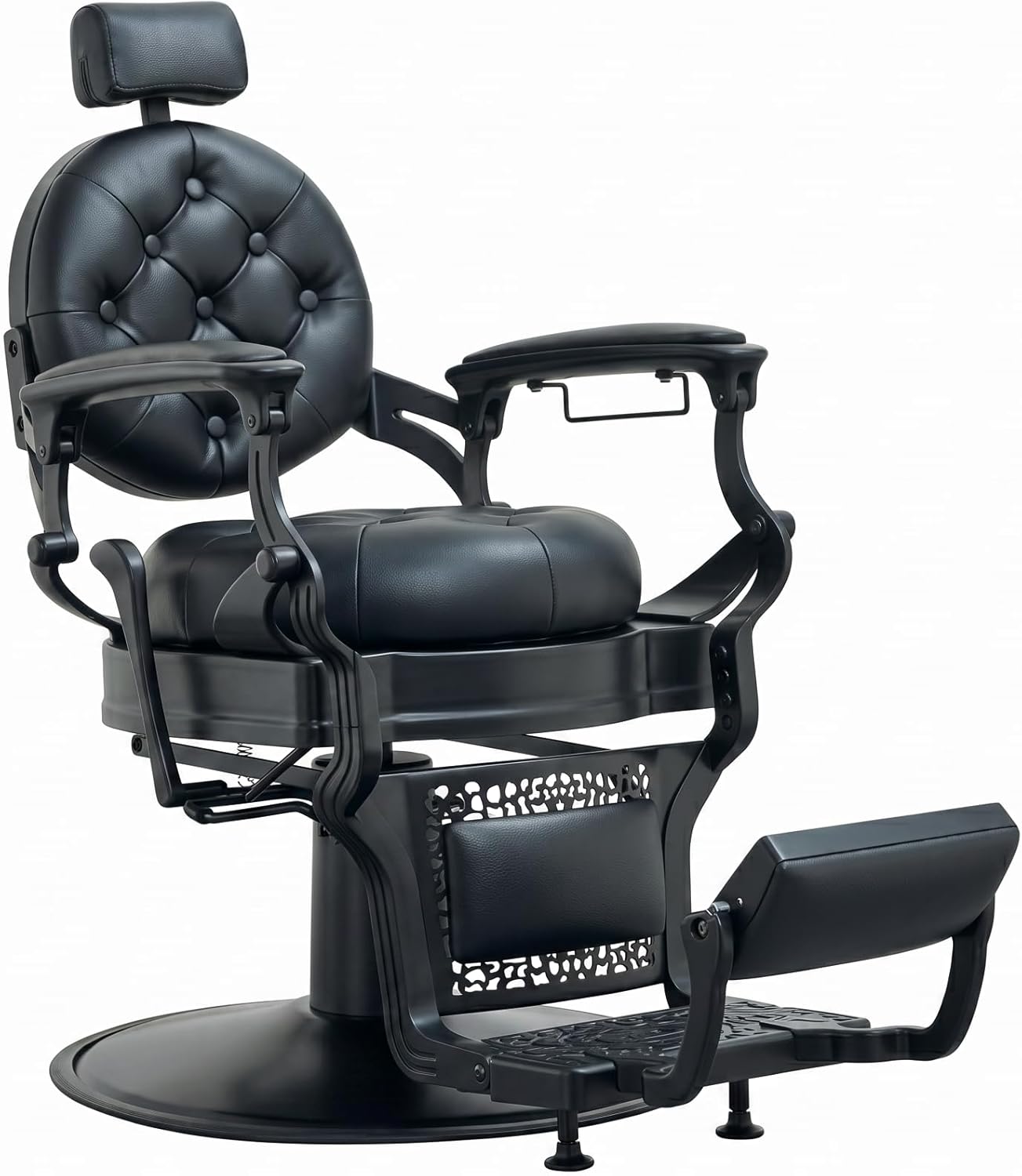 Barber Chair - Vintage Heavy Duty Hair Styling Chair for Salons | 700lbs Capacity, Black